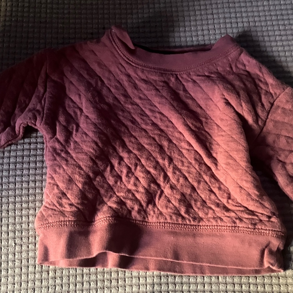 Quilted Brown Baby Sweatshirt